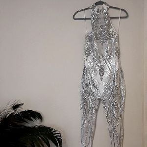 White Squence Jumpsuit